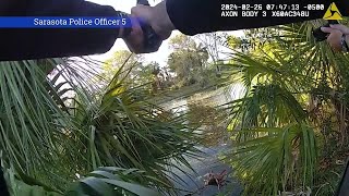 Body cam footage of suspect in officerinvolved shooting in Florida [upl. by Lekcim768]