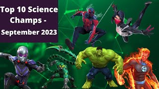 TOP TEN SCIENCES IN MCOC September 2023 [upl. by Kiraa]