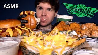 ASMR MUKBANG WINGSTOP EXTRA CRISPY CHICKEN amp FRIES  WITH CHEESE  RANCH [upl. by Anoval]