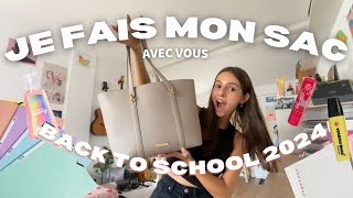 JE FAIS MON SAC DE COURS AVEC VOUS LYCÉE 👜📚📓🎀 BACK TO SCHOOL 2024 what’s in my bag 💼 [upl. by Itsud]