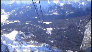 Afdaling vanaf de Zugspitze met de kabelbaan naar het dalstation [upl. by Xella]