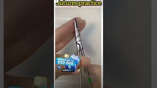 Sutures practice medicaldoctor sutureremoval suturesmedicaleducation [upl. by Far860]