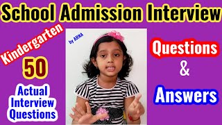 School Admission Interview QampALKG admissionUKG admissionActual Interview QampApre school admission [upl. by Eiralc]