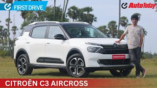 Citroen C3 Aircross Review  New threerow midsize SUV  First Drive [upl. by Marjorie]