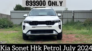 Kia Sonet Htk Petrol july 2024 Updated Review in Detail kiasonethtk [upl. by Ahsiemat]