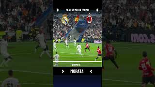 Morata scores at 39 Real Madrid falls to AC Milan 12 in thrilling Champions League clash shorts [upl. by Bagger]