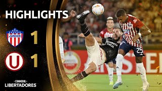 JUNIOR FC vs UNIVERSITARIO  HIGHLIGHTS  CONMEBOL LIBERTADORES 2024 [upl. by Laith74]