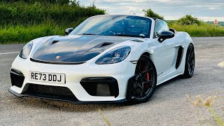 2024 Porsche 718 Spyder RS review500bhp 9000rpm 191mph is this the greatest Boxster of them all [upl. by Kcub132]