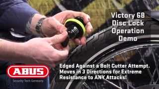 ABUS GRANIT VICTORY XPLUS 68 ROLL UP DISC LOCK Operational Demo [upl. by Ahs]