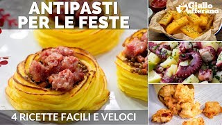 ANTIPASTI PER NATALE 4 IDEE FACILI E VELOCI [upl. by Aicil]