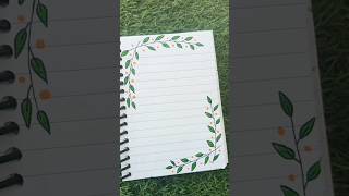 Diary page boarder design artwork shorts design beautiful youtubeshorts [upl. by Philippa235]