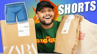 Best Mens Shorts For Summer and Gym  Zara HampM The Souled Store Shorts Haul 2023  ONE CHANCE [upl. by Etnaed]