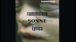 RAMMSTEIN  SONNE ENGLISH LYRICS [upl. by Erdrich301]