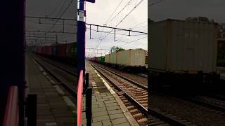 Omgeleide goederen trein komt door station deurne trainspotting railway train [upl. by Backer]