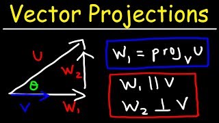 Calculus 3  Vector Projections amp Orthogonal Components [upl. by Esirec]