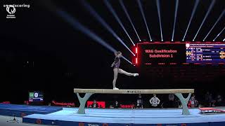 Vladislava URAZOVA RUS  2021 Artistic Europeans  Qualification beam [upl. by Ainsworth208]