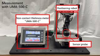 High precision thickness measurement by rough positioning Noncontact thickness meter quotUMA500Cquot [upl. by Buskus]