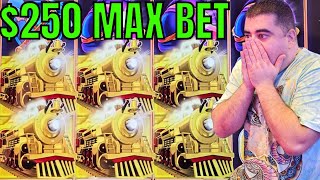 The MOST 250 Max Bet BONUSES You Have Ever Seen On All Aboard Slot [upl. by Marabel223]