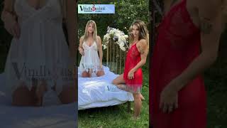 Vindhwashni Seductive Lace Babydoll Nightwear Sexy Sheer Lingerie for Women Elegant Bridal Sleepwear [upl. by Yelha]