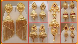 Latest Gold Jhumka Design  Gold Earrings Designs  Sone ka jhumka Designs [upl. by Allicserp]