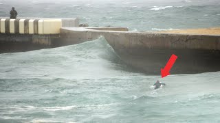 15ft Tidal Swing Creates Roping Wave inside French Inlet [upl. by Anerat274]