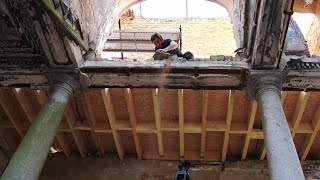 Renovating a ruin Repairing the beam that SUPPORTS this château [upl. by Stafford]