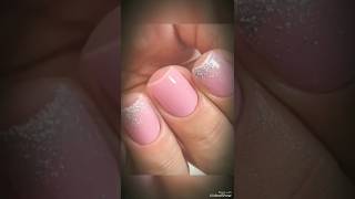 Esmaltação com Esmalte Rosa e glitter 💟💅 unhas [upl. by Forbes]