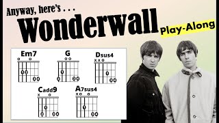 Wonderwall Oasis Guitar and Lyric PlayAlong [upl. by Culliton826]