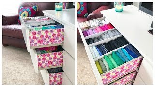 How I Organize amp Embellish My Dresser  Konmari Drawer Organization amp DIY Dividers [upl. by Choo]