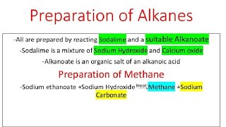 Preparation of alkanes lesson 4 [upl. by Nichol614]