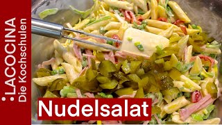 Cremiger Nudelsalat wie von Oma  die klassische Beilage für jede Gelegenheit  La Cocina [upl. by Airalav]