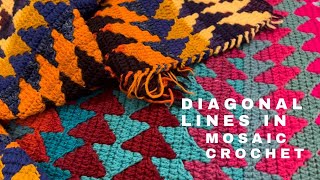 MOSAIC CROCHET amp DIAGONAL LINES [upl. by Ayerf]