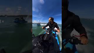 Jet ski fails A man on a jet ski reaches high speed and falls into the water [upl. by Jo423]