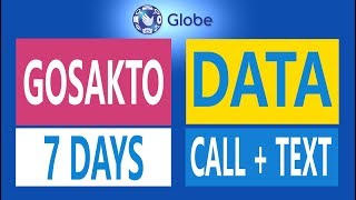 How to Register Globe Gosakto 70 90 120 amp140  Unli texts internet and call promo for 7 Days [upl. by Inoek519]