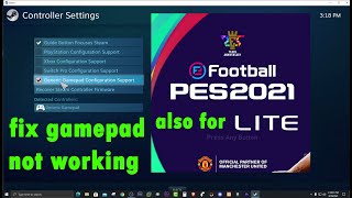 FIX PES 2021 joystick Gamepad not working pc controls efootball pes2021 lite also working  BJ ACH [upl. by Giverin]