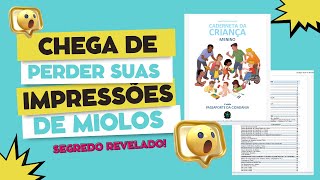 PARE DE PERDER MIOLOS I A IMPRESSÃƒO PAROU OU TRAVOU SAIBA COMO RESOLVER I MODO LIVRETO [upl. by Dwaine]