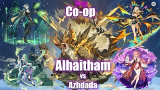 Random coop Alhaitham Baizhu Xilonen amp Yae Miko vs Azhdada [upl. by Haynes]