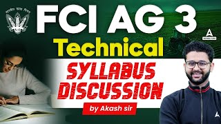 FCI AG 3 Recruitment 2024  FCI AG 3 Syllabus 2024  FCI Recruitment 2024  By Akash Sir [upl. by Garret]