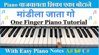 how to learn fast  Mandila Jata Go  Piano Tutorial  Piano Notes [upl. by Airretal]