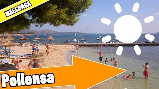 Puerto Pollensa Majorca Spain Tour of beach and resort [upl. by Noellyn]