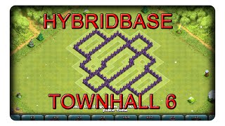 TH6 Hybridbase  Clash of Clans [upl. by Nnylhsa]