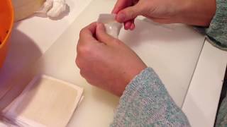 QuickTip How to fold a Wonton wrapper  Pork Dumplings How to make Wontons [upl. by Eusebio]