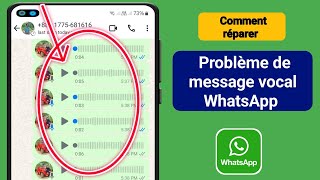 Le message vocal WhatsApp ne fonctionne pas  Résoudre le problème de message vocal Whatsapp [upl. by Adolpho745]