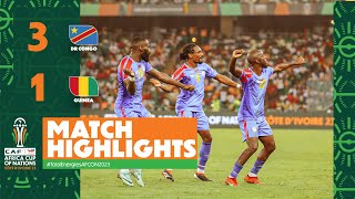 HIGHLIGHTS  DR Congo 🆚 Guinea  TotalEnergiesAFCON2023  Quarter Finals [upl. by Aknayirp]