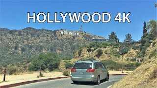 Driving Downtown  Hollywood Sign 4K  USA [upl. by Yllime640]