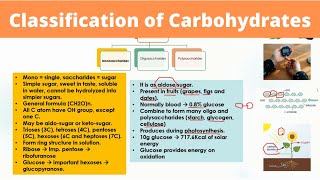 Classification of Carbohydrates  Structure and Function with Examples  Biological Molecules [upl. by Klusek]