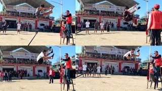 8 feet Spear kick Challenge between our Sumi Youth in the name of Ahuna Fests  Akibo Achumi Vlog [upl. by Secnarf577]