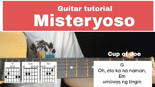 Misteryoso Guitar tutorial  Cup of Joe  Chords with lyrics [upl. by Arze]