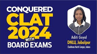 VIDHIGYA CLAT TUTORIALS  Testimonial Series  Topper Aditi Goyal [upl. by Eelinnej284]