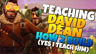 Teaching DAVID DEAN How To Build Trap Tunnels  Fortnite Save The World [upl. by Aibonez615]